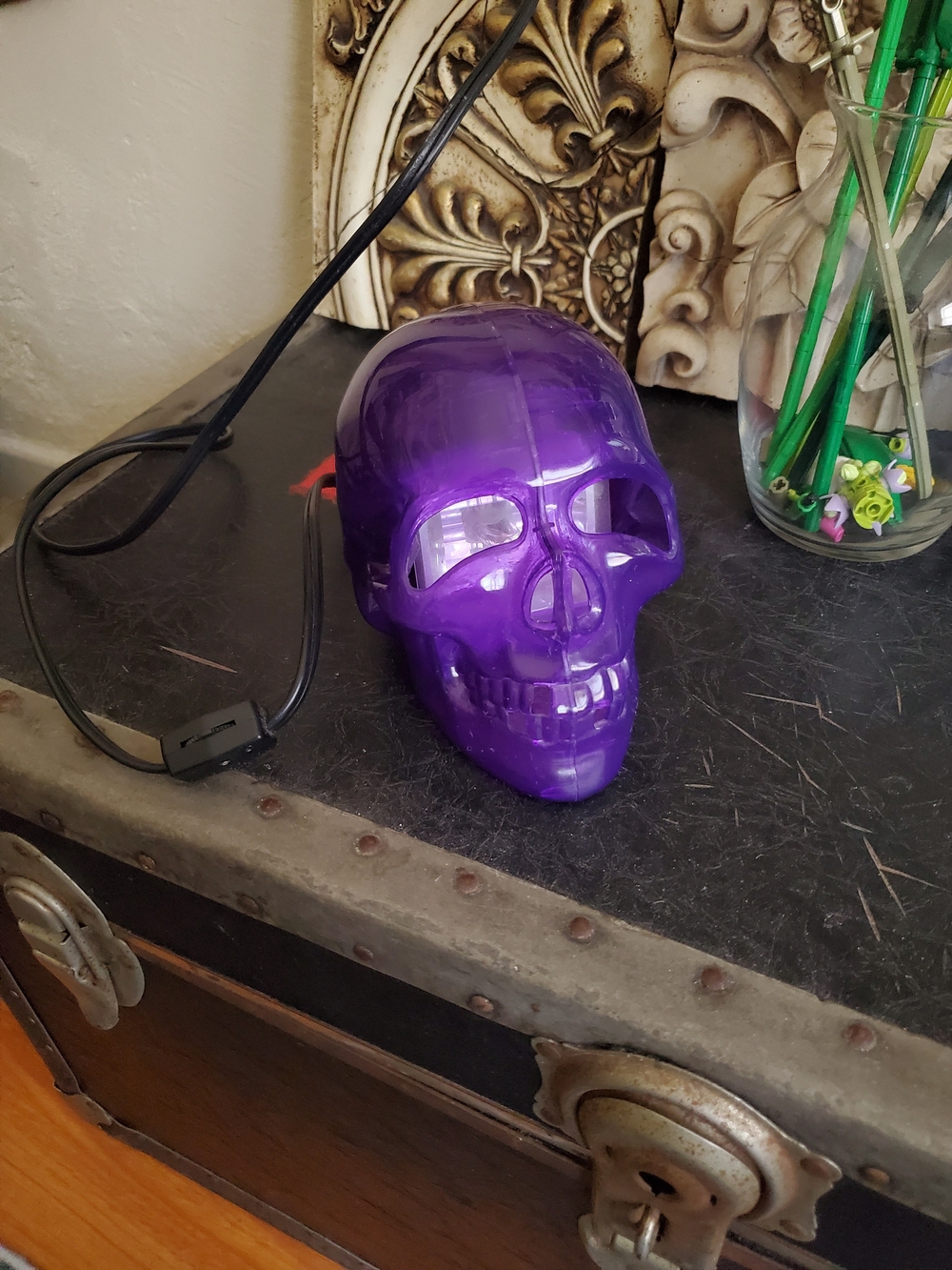 Purple Skull Strobe Light